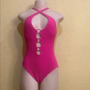 MICHAEL Michael Kors Pink Textured Swimsuit